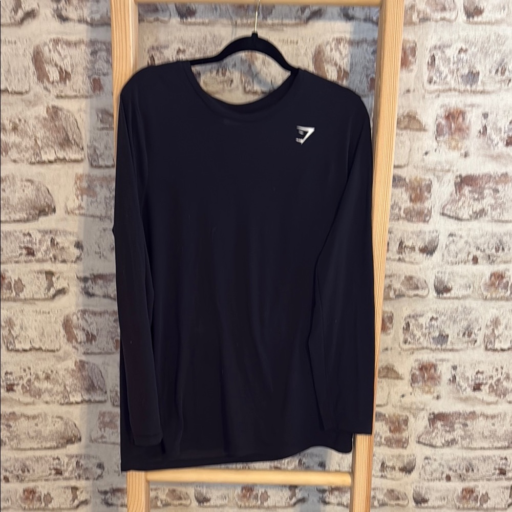 Gym Shark Black Long Sleeve Shirt